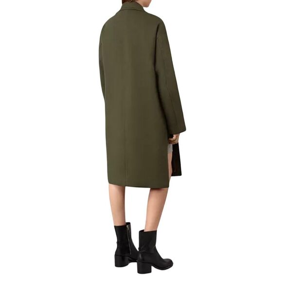 ALL SAINTS Olive Green Twill Indira Penza Winter Trench Coat - Picture 5 of 15